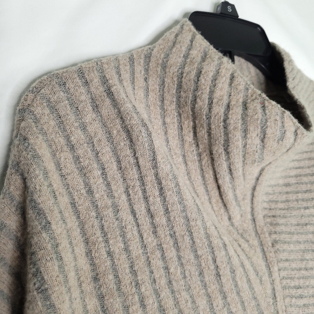 ALL SAINTS Terra Jumper Wool Blend Funnel Neck Ribbed Sweater MEDIUM - Picture 3 of 13